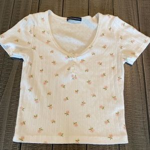 Brandy Melville Floral Zelly Top